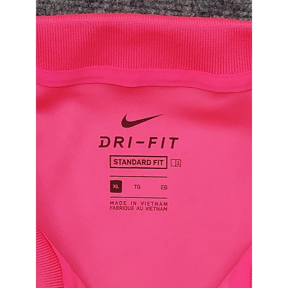 Lot of 3 Nike Dri-FIT Golf Polo Shirt Mens XL Purple Pink Orange Logo Swoosh - Picture 12 of 16